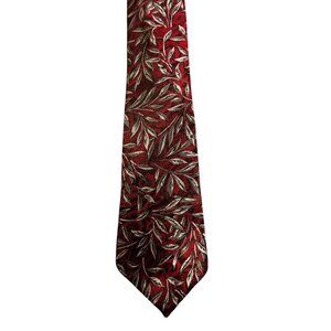 Oscar de la Renta Neckwear—Classic Silk Designer Leaf Nature Luxury